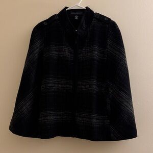SALE DONNA DEGNAN Plaid Wool Cape